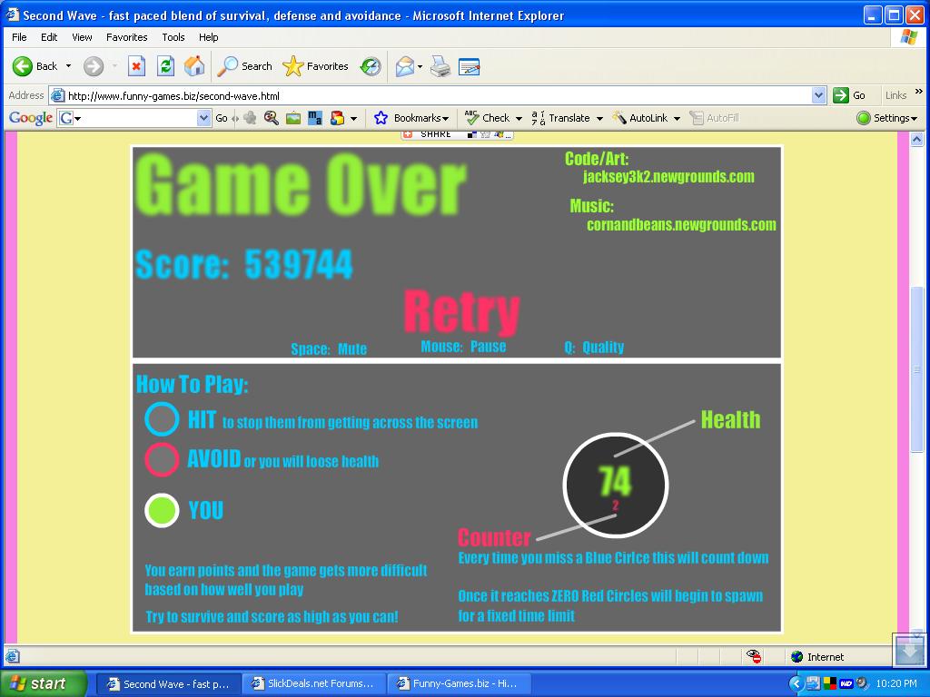 High Score Screenshot